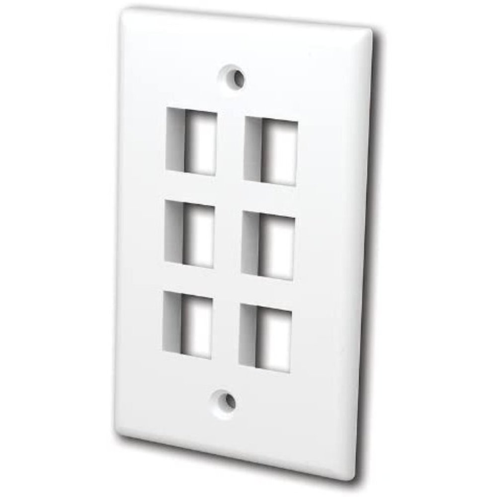 Vanco 820106 Multi-Media Keystone Wall Plates White